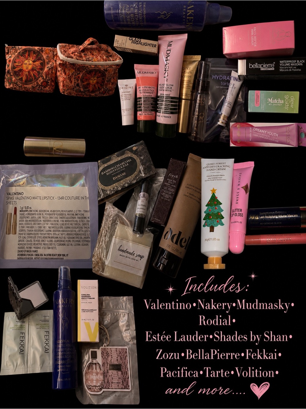 25+ Pc Beauty Bundle Makeup Skincare Haircare Valentino Tarte Estée Lauder